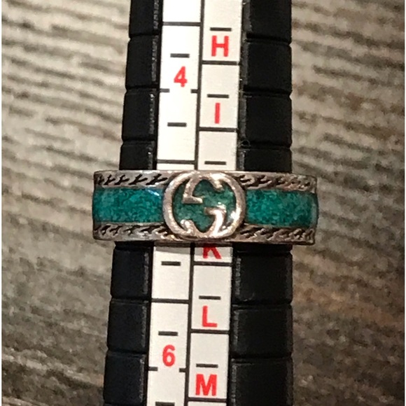 GUCCI 925 Silver Interlocking G Ring- Size 5 1/4🔥😍 - Picture 4 of 15